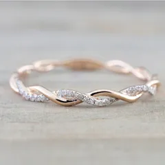 Fashion Twist Ring For Women Featuring Rhinestones, Made Of Alloy With Artificial Gemstones, 1 Piece 5