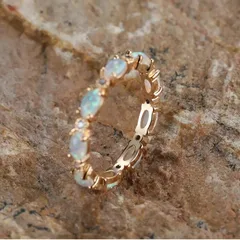 Solid Color Gold Plated Glam Ring For Women Featuring Artificial Gemstones, 1 Piece 2