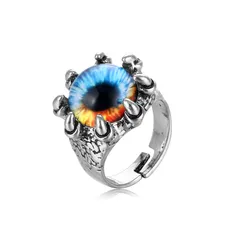 Hip-Hop Crown Open Ring For Unisex, Alloy Material With Artificial Gemstones, Featuring Electroplated Design 5