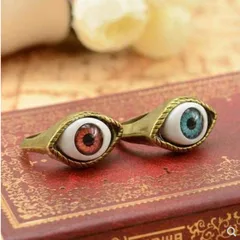 Retro Geometric Blue Alloy Ring For Women Featuring Electroplated Design, 1 Piece 3