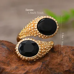 1 Piece Simple Style Shiny Oval Alloy Rhinestones K Gold Plated Women's Rings 2