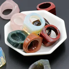 1 Piece Simple Style Solid Color Crystal Polishing Unisex Rings 2
