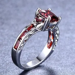 Geometric Retro Alloy Ring For Women Featuring Rhinestones, 1 Piece With Artificial Gemstones Inlay 5