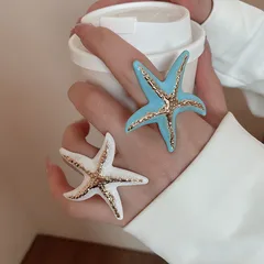 1 Piece Vacation Beach Starfish Iron Enamel Women's Open Rings