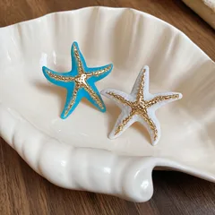 1 Piece Vacation Beach Starfish Iron Enamel Women's Open Rings 2