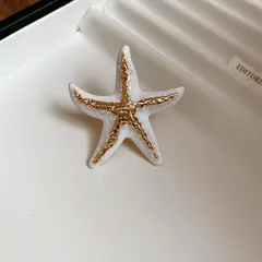 1 Piece Vacation Beach Starfish Iron Enamel Women's Open Rings 4