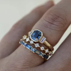 1 Set Vintage Style Geometric Alloy Plating Women's Rings 2