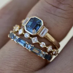 1 Set Vintage Style Geometric Alloy Plating Women's Rings 3