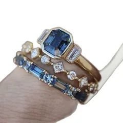1 Set Vintage Style Geometric Alloy Plating Women's Rings 4