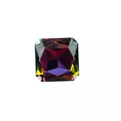 Adjustable 40mm Square Octagonal Crystal Glass Rhinestone Ring Geometric Wedding Dress Colorful Women's Fashion Jewelry Accessory 5