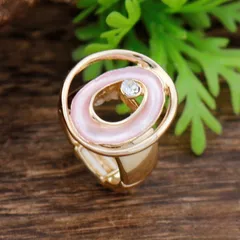 Adjustable Blue Flowers Ring For Women In Zinc Alloy Featuring Enamel Craftsmanship 3