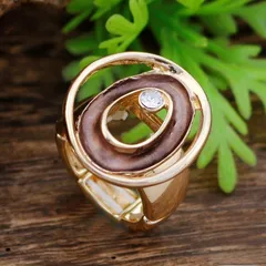 Adjustable Blue Flowers Ring For Women In Zinc Alloy Featuring Enamel Craftsmanship 4