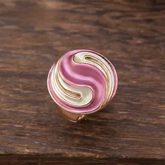 Adjustable Blue Flowers Ring For Women In Zinc Alloy Featuring Electroplated And Enamel Craftsmanship 2
