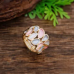 Simple Style Adjustable Ring For Women In Rose Red Featuring Enamel Craft And Zinc Alloy Material 2