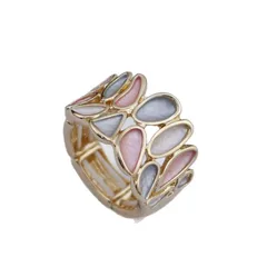 Simple Style Adjustable Ring For Women In Rose Red Featuring Enamel Craft And Zinc Alloy Material 5