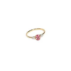 Sweet Adjustable Horse Eye Ring For Women In Natural Pink Copper With Zircon Inlay 5