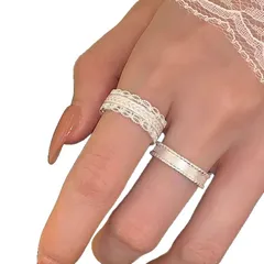 Sweet Adjustable Ring For Women In Silver Metal Featuring Electroplated Finish 5