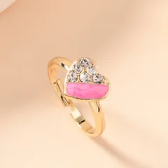 Adjustable Size Children's Ring Multiple Styles Loose Diamond Series Jewelry Princess Style Zinc Alloy Geometry And Heart Shape 2