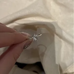 Sweet Adjustable Snowflake Ring For Women In Copper With Zircon Inlay 4