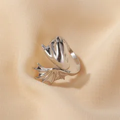 Fashion Angel White Alloy Ring For Unisex, Electroplated Design Feature 5