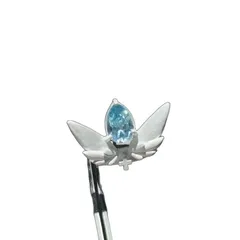 Angel Wings Open Ring For Unisex Featuring Blue Rhinestones Made Of Zinc Alloy With Electroplated Finish 4