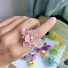 Artificial Dried Flowers Real Flowers Epoxy Hair Clip Rose Titanium Steel Ring Vintage Ladies Dating 3