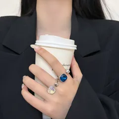 Asymmetrical Open Ring For Women In Gold With Electroplated Finish, New Style Summer Jewelry 3