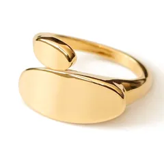 Adjustable Women’s Basic Metal Ring For Water Droplets Featuring 18K Gold Plated Water Plating Technique, 1 Piece 2