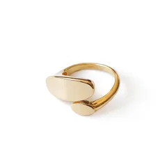 Adjustable Women’s Basic Metal Ring For Water Droplets Featuring 18K Gold Plated Water Plating Technique, 1 Piece 5