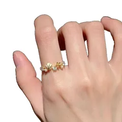 Beach Travel Essential Ring For Women Unique Design Sensation Exquisite Luxury Fashion Personality Adjustable Size Alloy Geometric Pattern 5