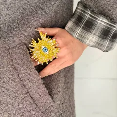 Blue Eyes Demon Eyes Vacuum Electroplating 18K Real Gold Zircon Inlaid Bracelet Unisex Waterproof Non-Fading Three-Dimensional Alloy 4