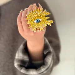 Blue Eyes Demon Eyes Vacuum Electroplating 18K Real Gold Zircon Inlaid Bracelet Unisex Waterproof Non-Fading Three-Dimensional Alloy 5