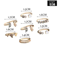 Fashion Flowers Ring For Women In Alloy Featuring Artificial Gemstones With Electroplated Design 2