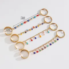 Bohemian Geometric Hand Chain Bracelet For Women In Alloy With Electroplated Finish 4