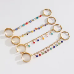 Bohemian Geometric Hand Chain Bracelet For Women In Alloy With Electroplated Finish 5