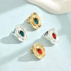 Bohemian Heart Shape Ring For Women In Golden Zinc Alloy, Stylish And Unique Jewelry Accessory 3