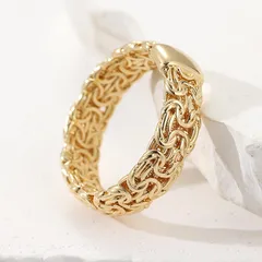 Bohemian Moon Ring For Unisex Featuring Electroplated Gold Copper Design 4