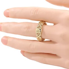 Bohemian Moon Ring For Unisex Featuring Electroplated Gold Copper Design 5