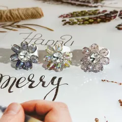 Bohemian Resin Flowers Ring For Women Featuring Weave Craft Design 3