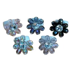 Bohemian Resin Flowers Ring For Women Featuring Weave Craft Design 5