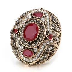 Bohemian Style Geometric Pattern Alloy Ring Elegant Vintage European Brand Unisex Jewelry Accessory