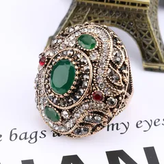 Bohemian Style Geometric Pattern Alloy Ring Elegant Vintage European Brand Unisex Jewelry Accessory 3