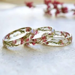 Bohemian Wooden Mosaic Ring Casual Outdoor Jewelry Women's Gift Unisex Design Original Floral Print Wooden Material 2