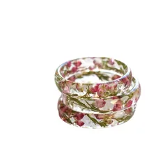 Bohemian Wooden Mosaic Ring Casual Outdoor Jewelry Women's Gift Unisex Design Original Floral Print Wooden Material 5