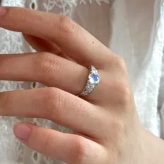 Brushed Brass Purple Flowers Ring For Women With Zircon Inlay 4