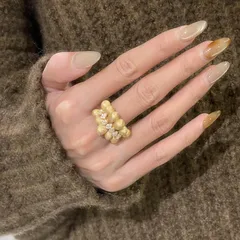 Brushed Copper Open Rings For Women Featuring Water Droplets Pattern With Zircon Inlay In Gold 4