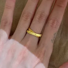 Brushed Copper Star Ring For Women In Gold, Perfect For Winter Wear 3