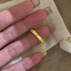 Brushed Copper Star Ring For Women In Gold, Perfect For Winter Wear 4