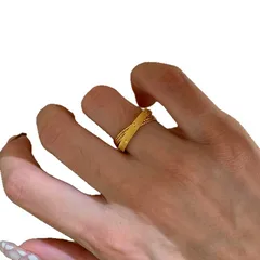Brushed Copper Star Ring For Women In Gold, Perfect For Winter Wear 5