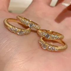 Brushed Copper Star Ring For Women With Electroplated Gold Plating And Rhinestone Inlay 3